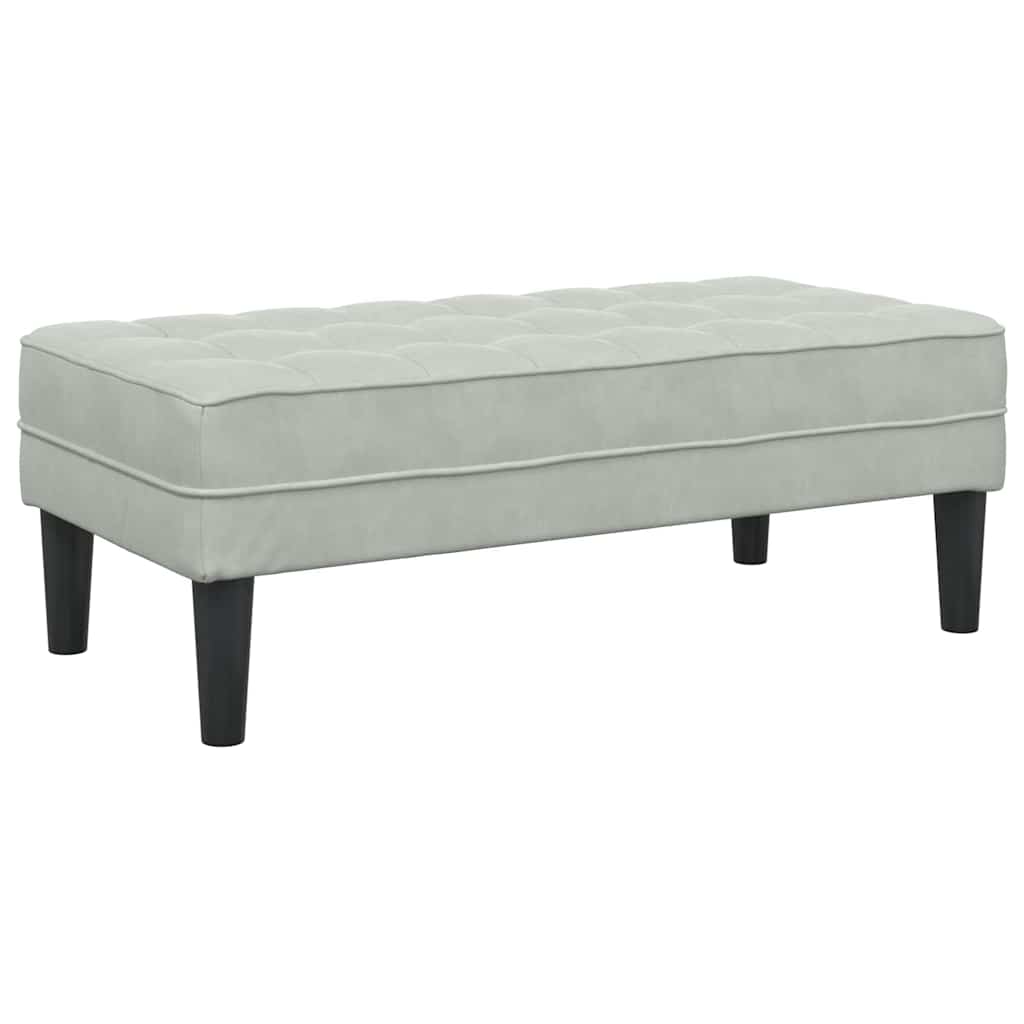 vidaXL Sofa Set mit Kissen 2 pcs Hellgrau Polyester