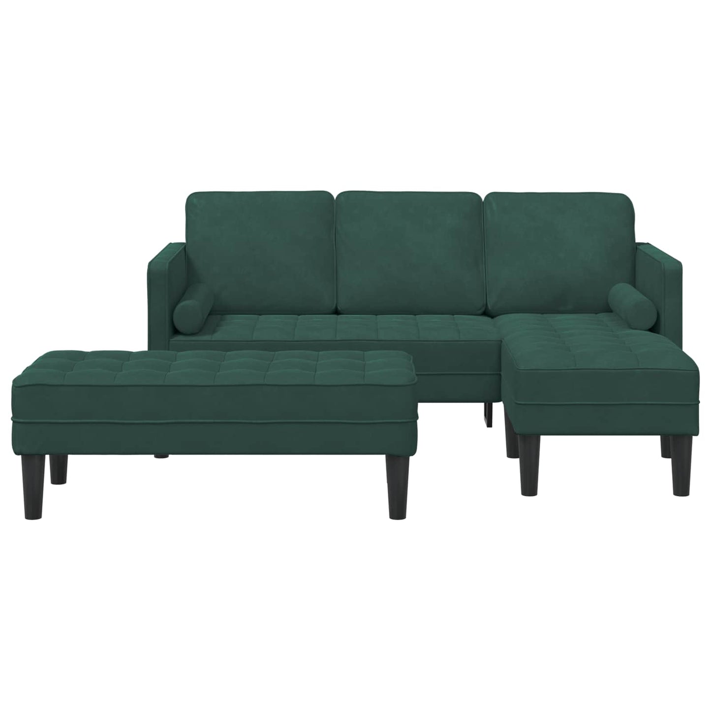 vidaXL Sofa Set 2 pcs Dunkelgrün 173 x 131 x 67 cm Samt