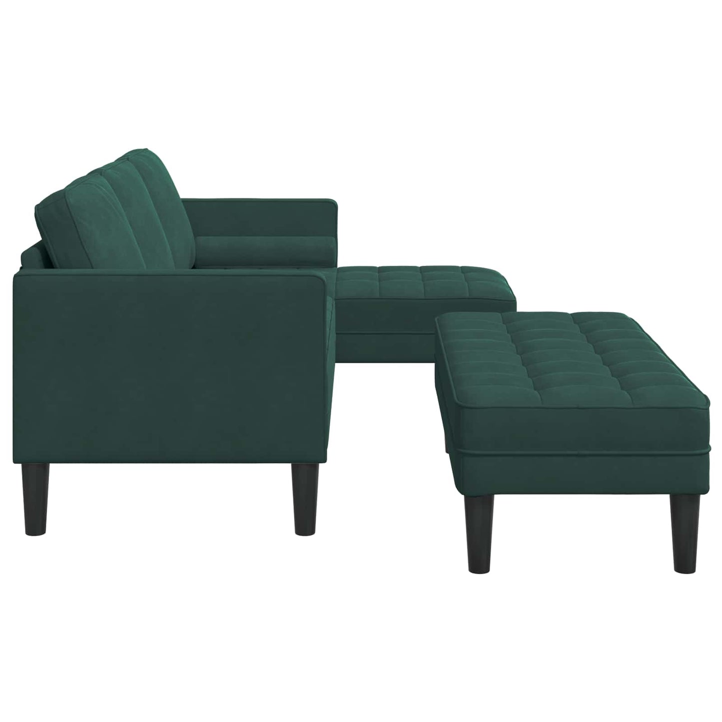 vidaXL Sofa Set 2 pcs Dunkelgrün 173 x 131 x 67 cm Samt