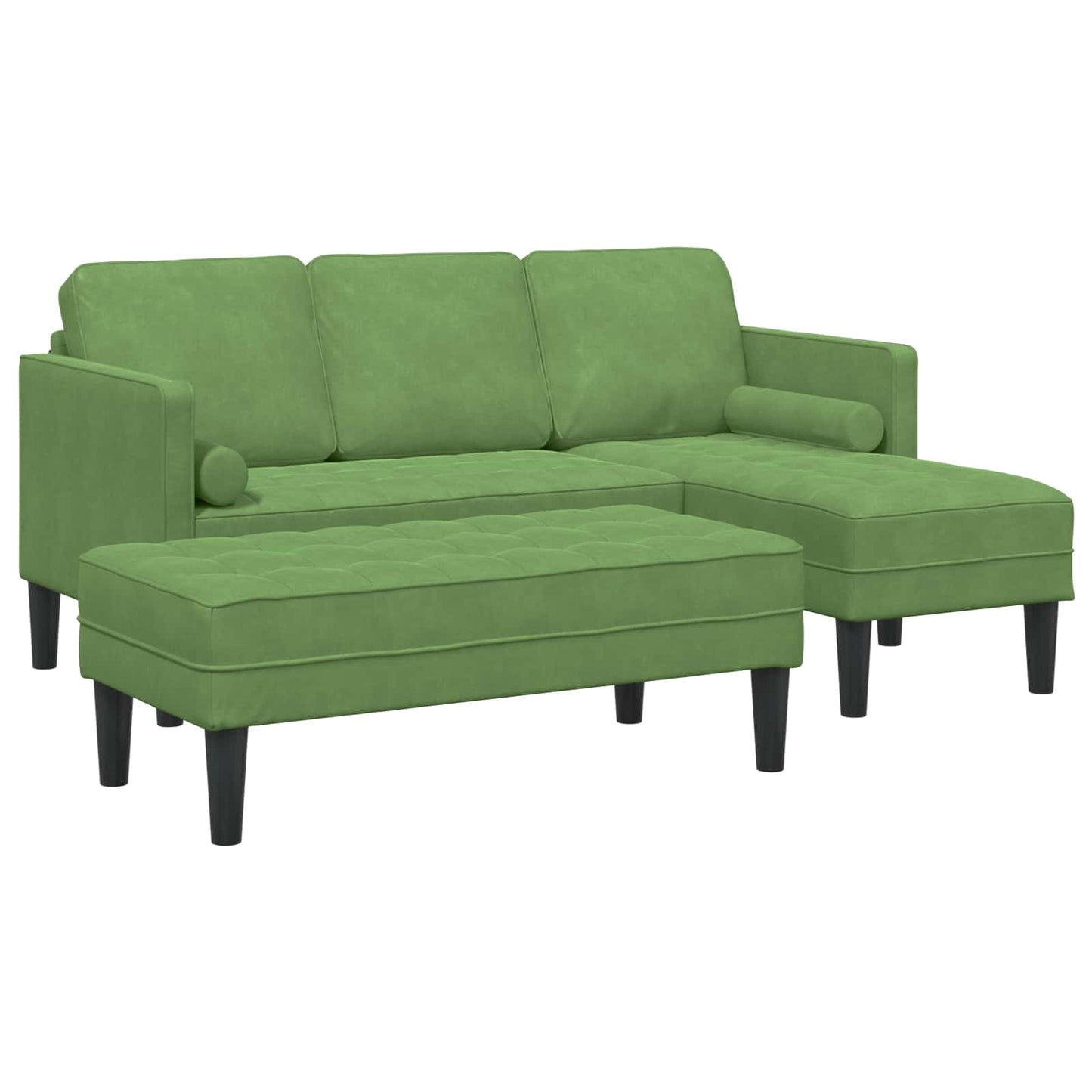 vidaXL Sofa Set mit Kissen 2 pcs Hellgrün Polyester