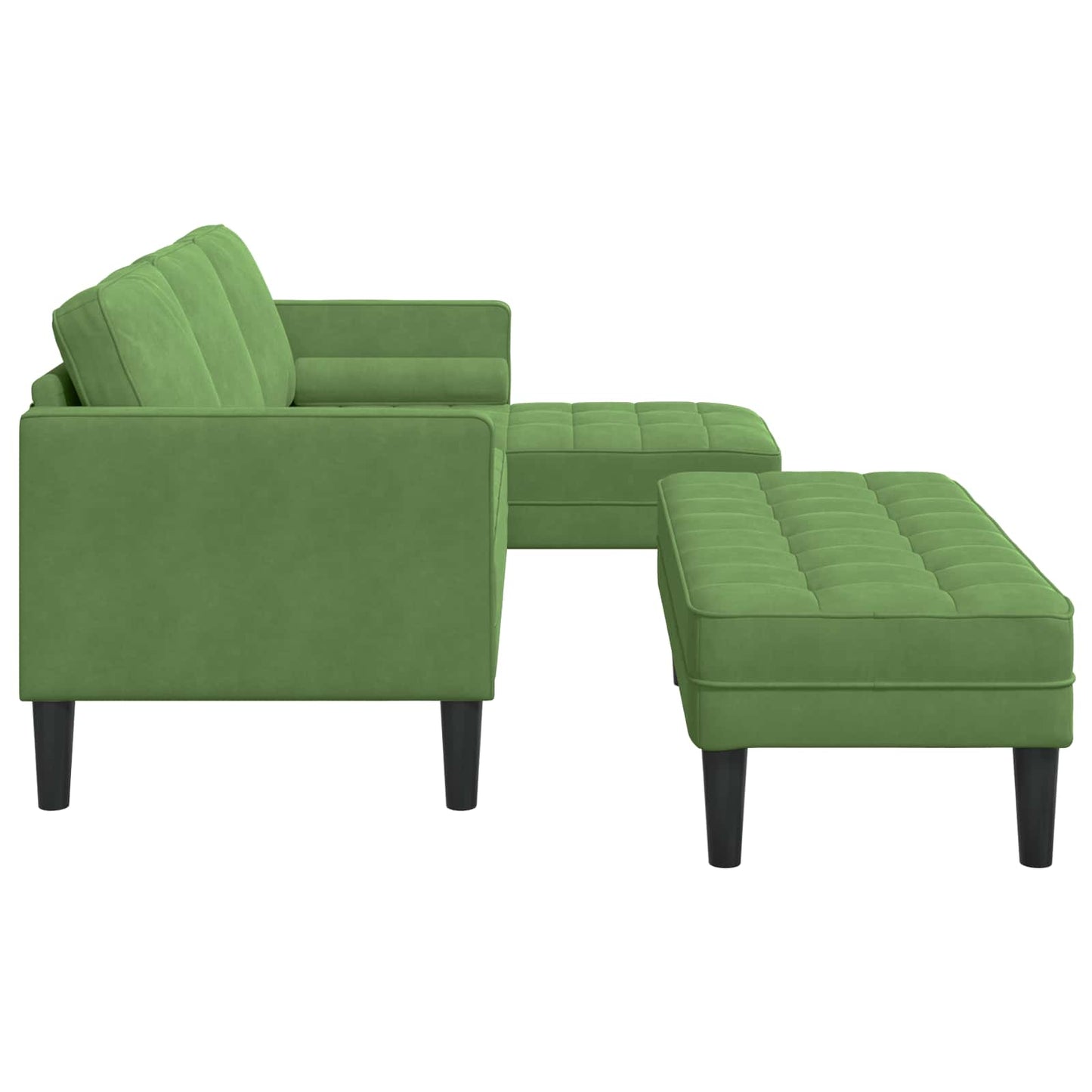vidaXL Sofa Set mit Kissen 2 pcs Hellgrün Polyester