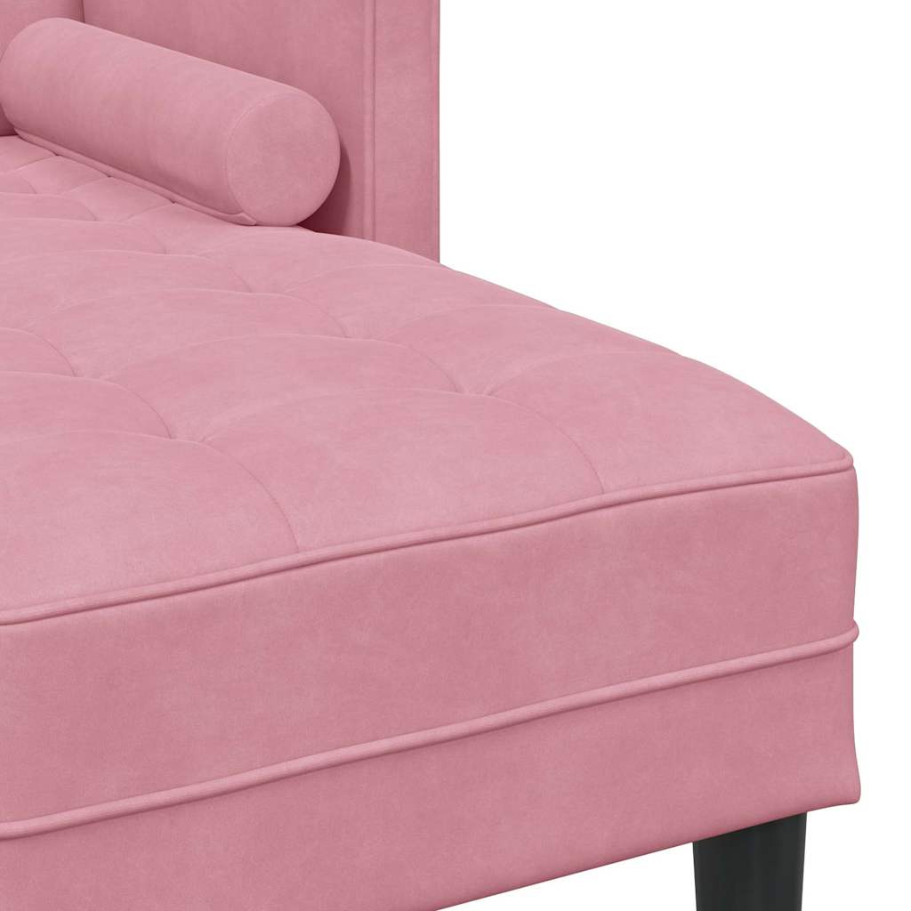 vidaXL Sofa Set mit Kissen 2 pcs Rosa Polyester