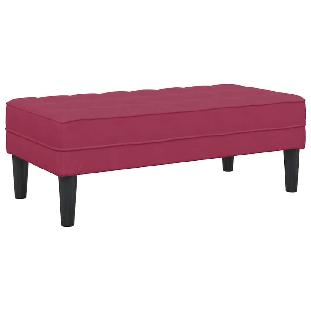 vidaXL Sofa Set mit Kissen 2 pcs Weinrot Polyester
