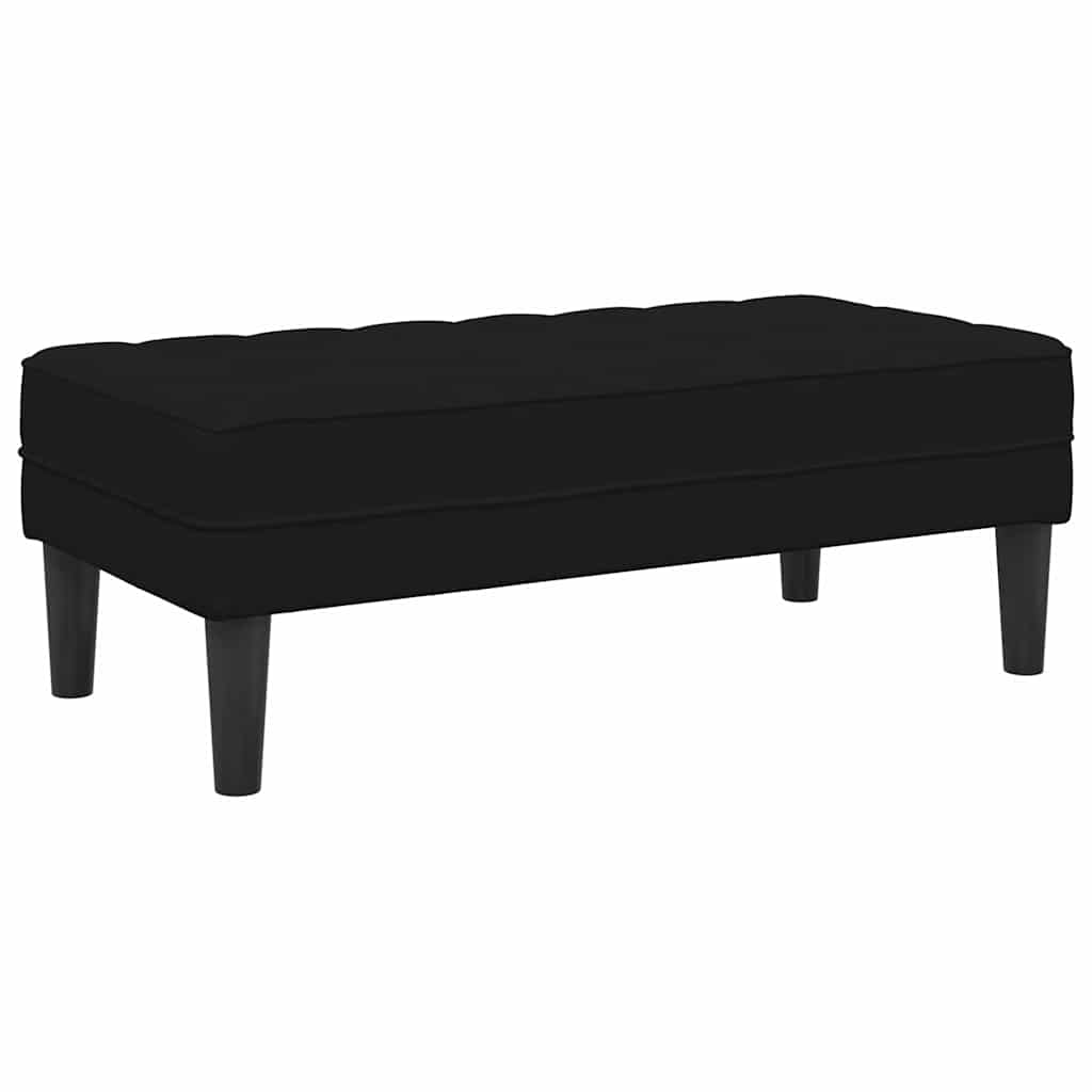 vidaXL Sofa Set mit Kissen 2 pcs Schwarz Polyester