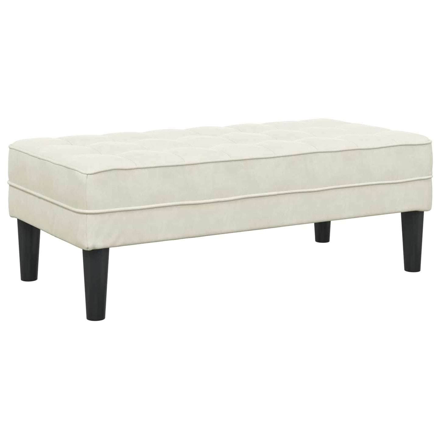 vidaXL Sofa Set mit Kissen 2 pcs Creme Polyester