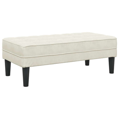 vidaXL Sofa Set mit Kissen 2 pcs Creme Polyester