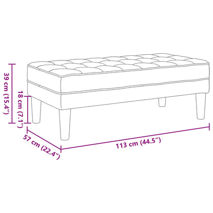 vidaXL Sofa Set mit Kissen 2 pcs Creme Polyester