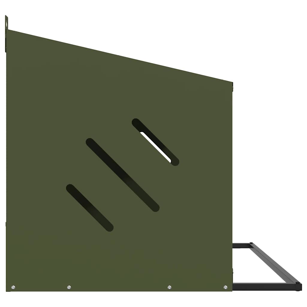 Hühner-Nistkasten mit 2 Fächern Olivgrün Metall