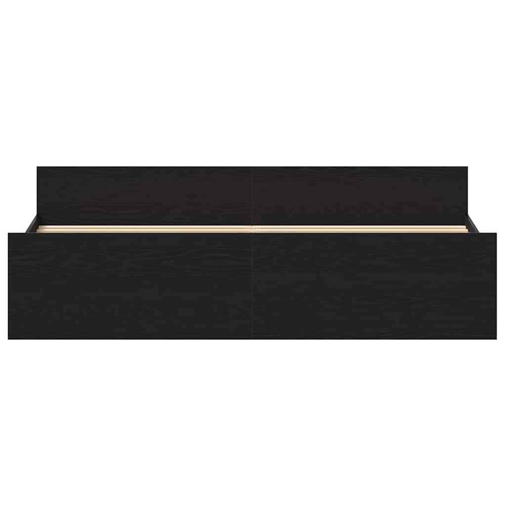 vidaXL Bettgestell ohne Matratze Schwarz Eichen-Optik 200x200 cm