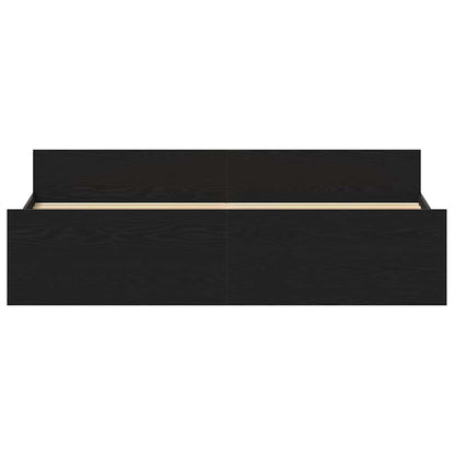 vidaXL Bettgestell ohne Matratze Schwarz Eichen-Optik 200x200 cm