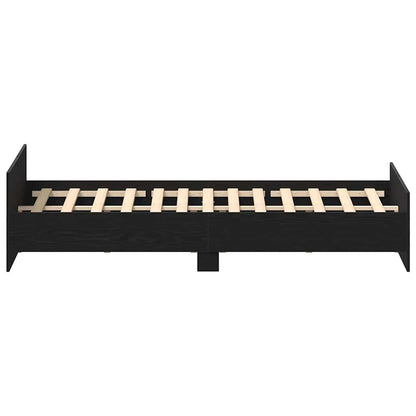 vidaXL Bettgestell ohne Matratze Schwarz Eichen-Optik 200x200 cm