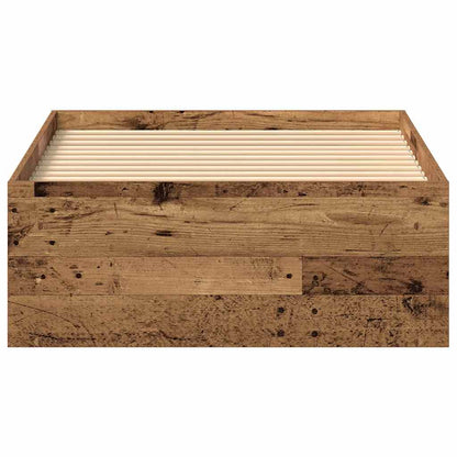 vidaXL Bettgestell ohne Matratze Altholz-Optik 75x190 cm Holzwerkstoff