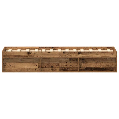 vidaXL Bettgestell ohne Matratze Altholz-Optik 75x190 cm Holzwerkstoff
