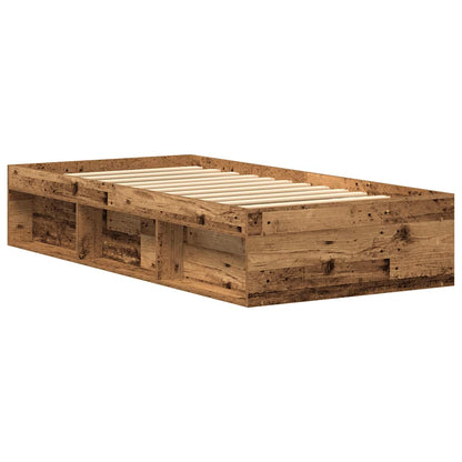 vidaXL Bettgestell ohne Matratze Altholz-Optik 75x190 cm Holzwerkstoff