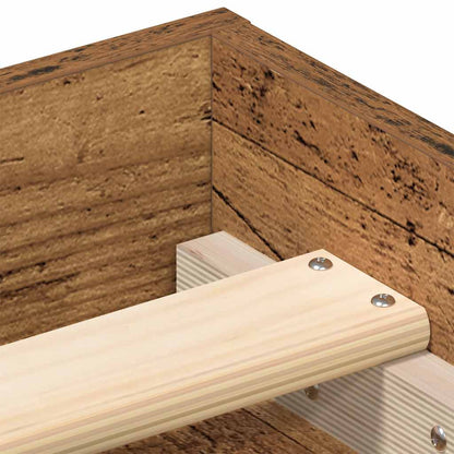 vidaXL Bettgestell ohne Matratze Altholz-Optik 75x190 cm Holzwerkstoff
