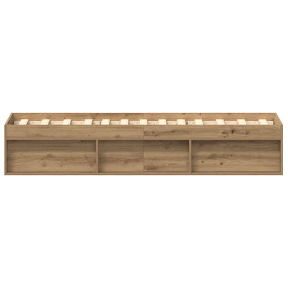 vidaXL Bettgestell ohne Matratze Artisan-Eiche 75x190 cm Holzwerkstoff