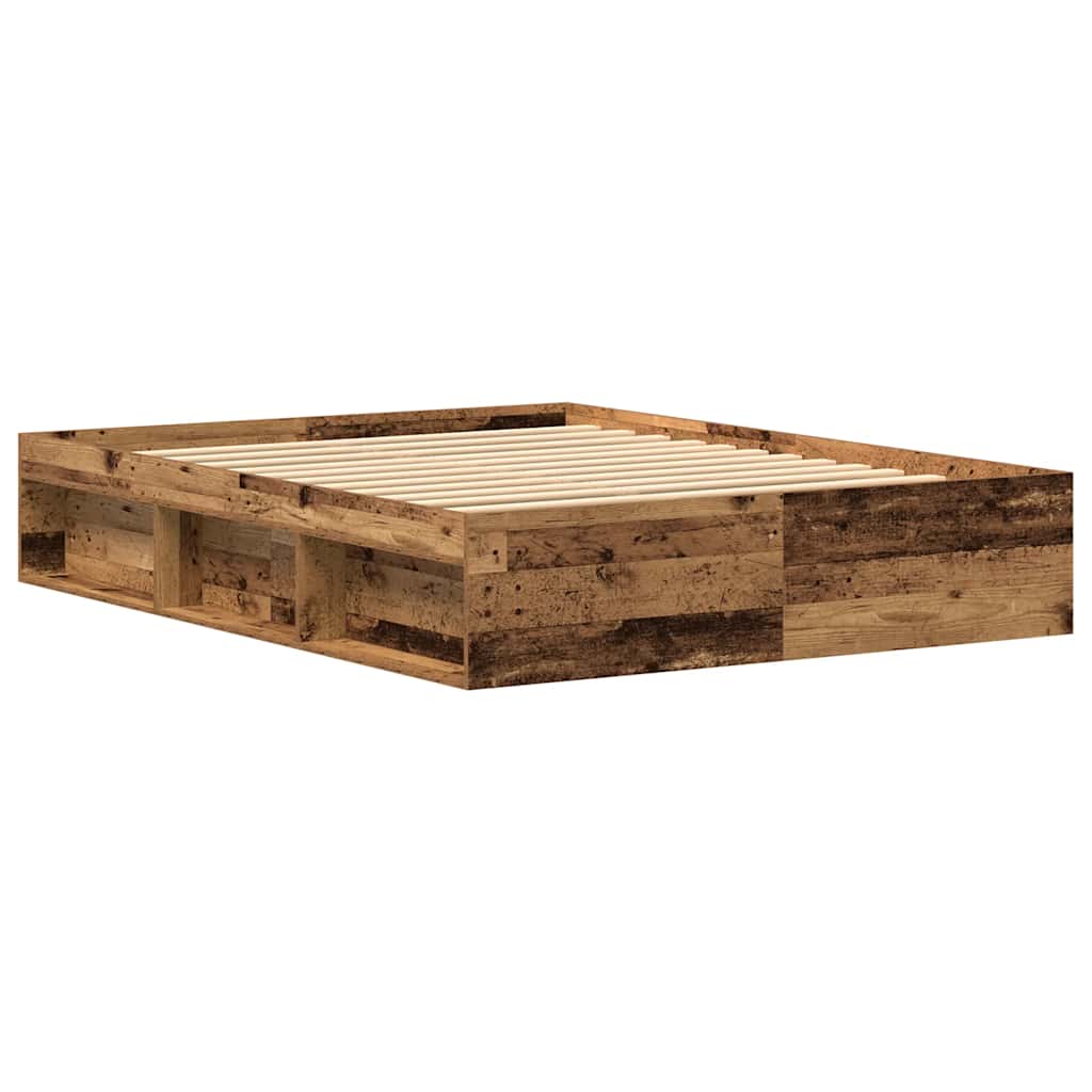 vidaXL Bettgestell ohne Matratze Altholz-Optik 150x200cm Holzwerkstoff