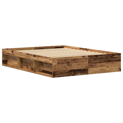 vidaXL Bettgestell ohne Matratze Altholz-Optik 150x200cm Holzwerkstoff