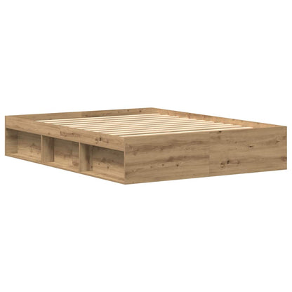 vidaXL Bettgestell ohne Matratze Artisan-Eiche 150x200cm Holzwerkstoff