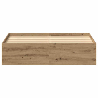 vidaXL Bettgestell ohne Matratze Artisan-Eiche 150x200cm Holzwerkstoff