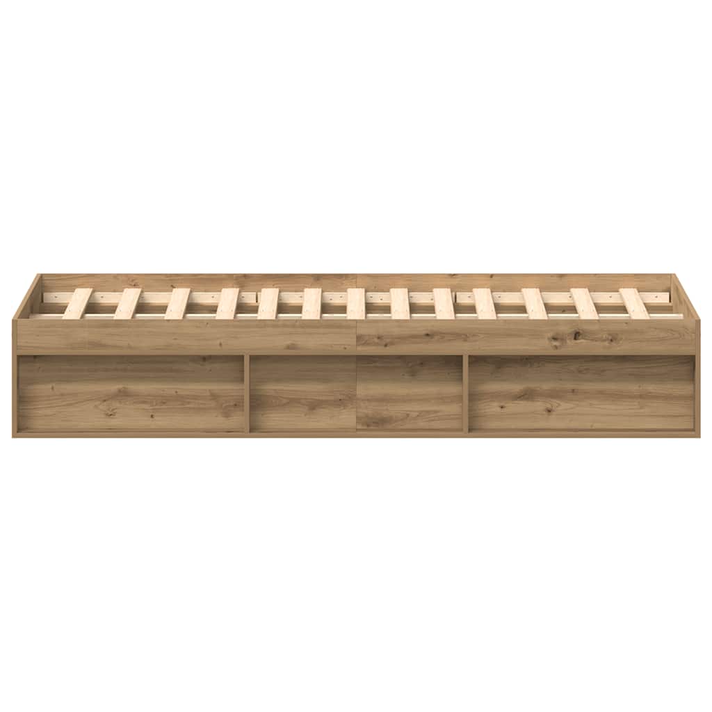 vidaXL Bettgestell ohne Matratze Artisan-Eiche 150x200cm Holzwerkstoff