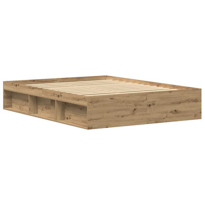vidaXL Bettgestell ohne Matratze Artisan-Eiche 150x200cm Holzwerkstoff