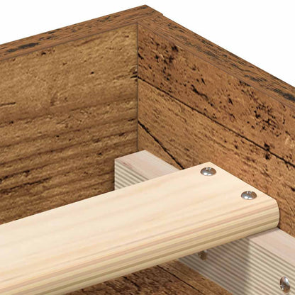 vidaXL Bettgestell ohne Matratze Altholz-Optik 135x190cm Holzwerkstoff