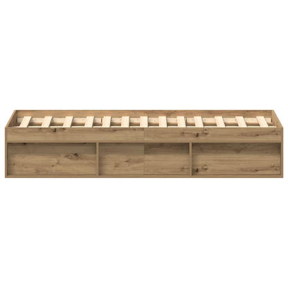 vidaXL Bettgestell ohne Matratze Artisan-Eiche 135x190cm Holzwerkstoff