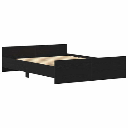 vidaXL Bettgestell ohne Matratze Schwarz Eichen-Optik 150x200 cm