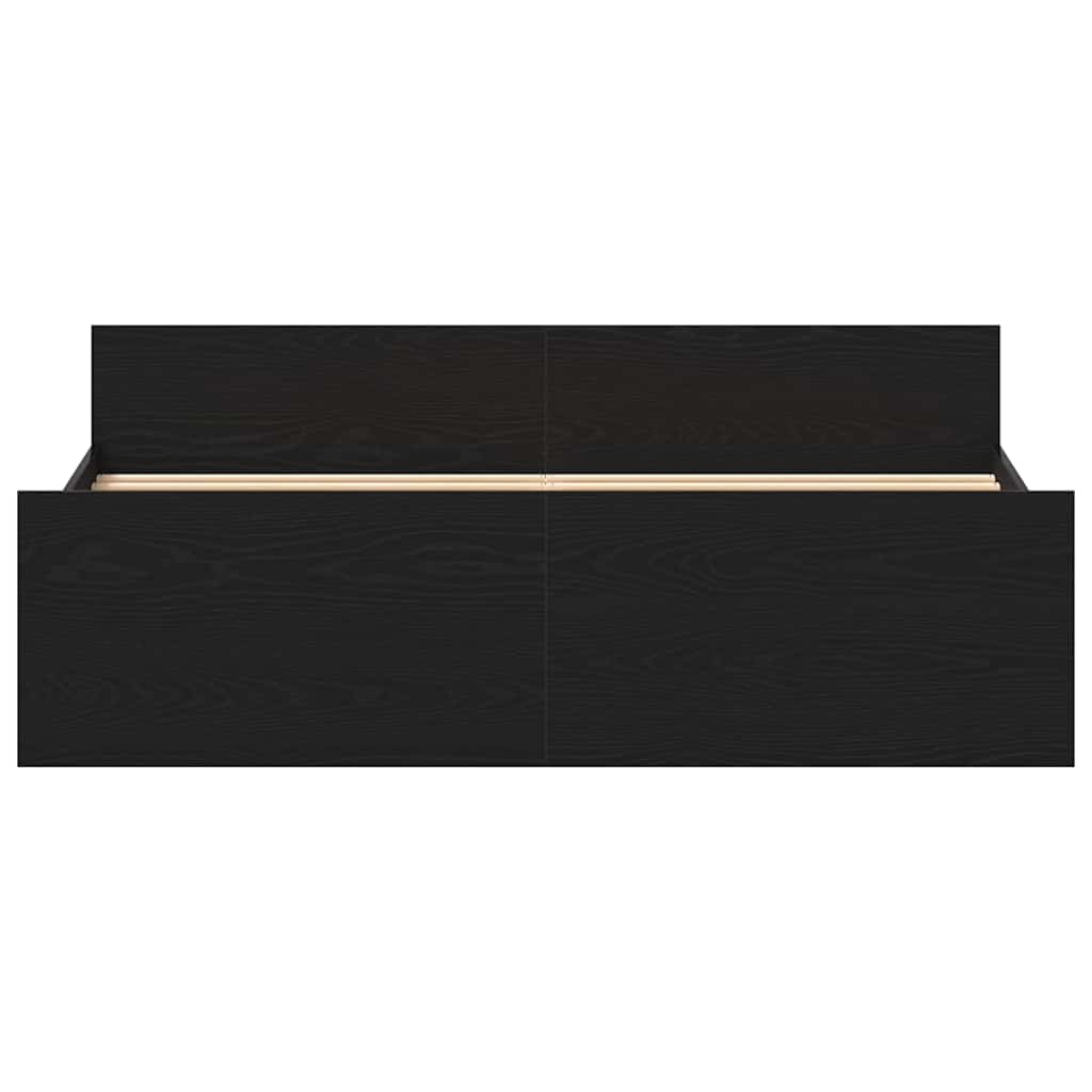 vidaXL Bettgestell ohne Matratze Schwarz Eichen-Optik 150x200 cm