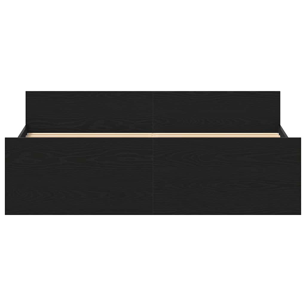 Bettgestell ohne Matratze Schwarz Eichen-Optik 160x200 cm