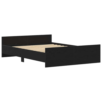 vidaXL Bettgestell ohne Matratze Schwarz Eichen-Optik 120x190 cm