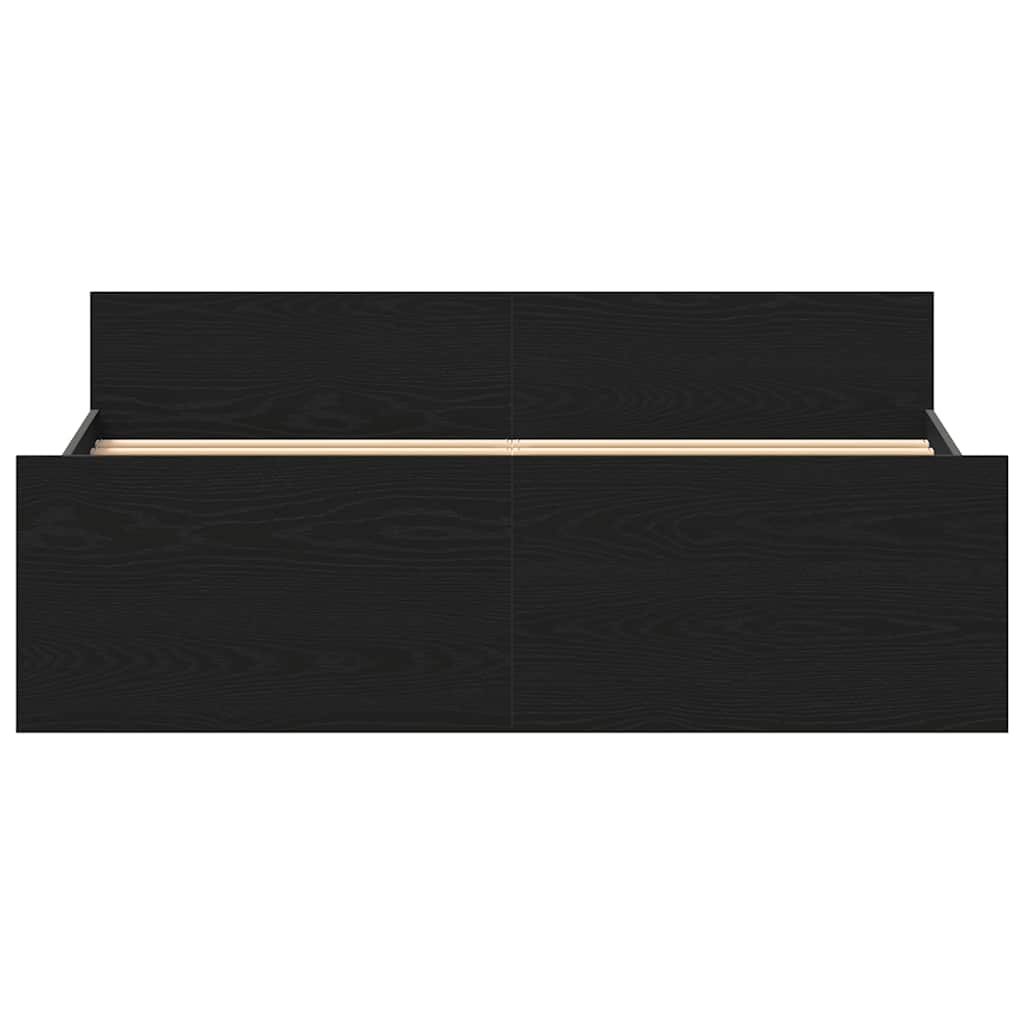 vidaXL Bettgestell ohne Matratze Schwarz Eichen-Optik 120x190 cm