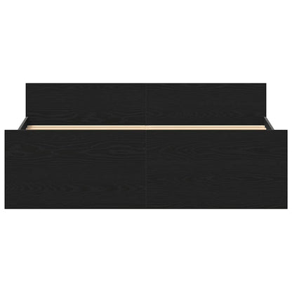 vidaXL Bettgestell ohne Matratze Schwarz Eichen-Optik 120x190 cm