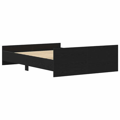 vidaXL Bettgestell ohne Matratze Schwarz Eichen-Optik 120x190 cm