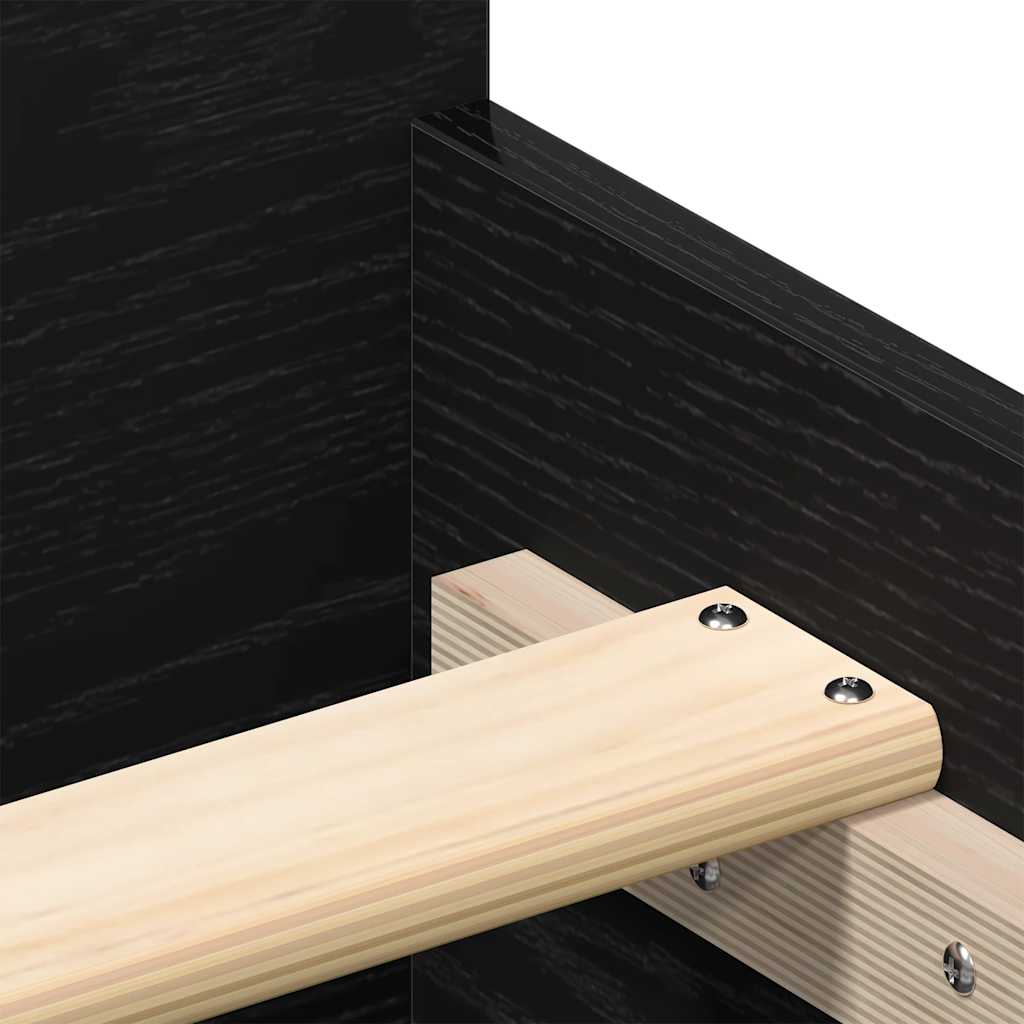 vidaXL Bettgestell ohne Matratze Schwarz Eichen-Optik 120x190 cm