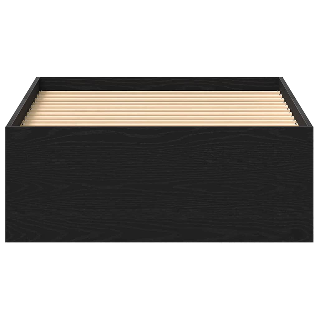 vidaXL Bettgestell ohne Matratze Schwarz Eichen-Optik 100x200 cm