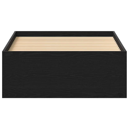 vidaXL Bettgestell ohne Matratze Schwarz Eichen-Optik 100x200 cm