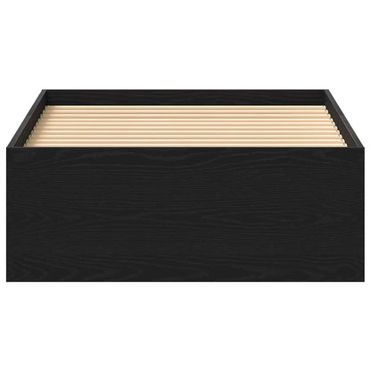 vidaXL Cadre de lit sans matelas Noir aspect chêne 90x190 cm