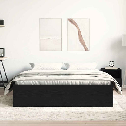 vidaXL Bettgestell ohne Matratze Schwarz Eichen-Optik 160x200 cm