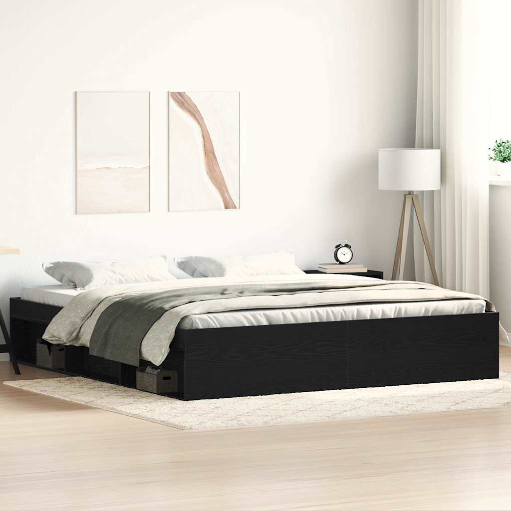 vidaXL Bettgestell ohne Matratze Braun Eichen-Optik 150x200 cm