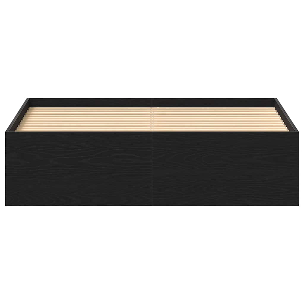 vidaXL Bettgestell ohne Matratze Schwarz Eichen-Optik 120x190 cm