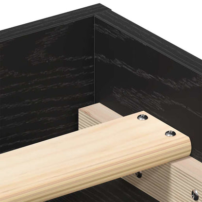 vidaXL Bettgestell ohne Matratze Schwarz Eichen-Optik 120x190 cm