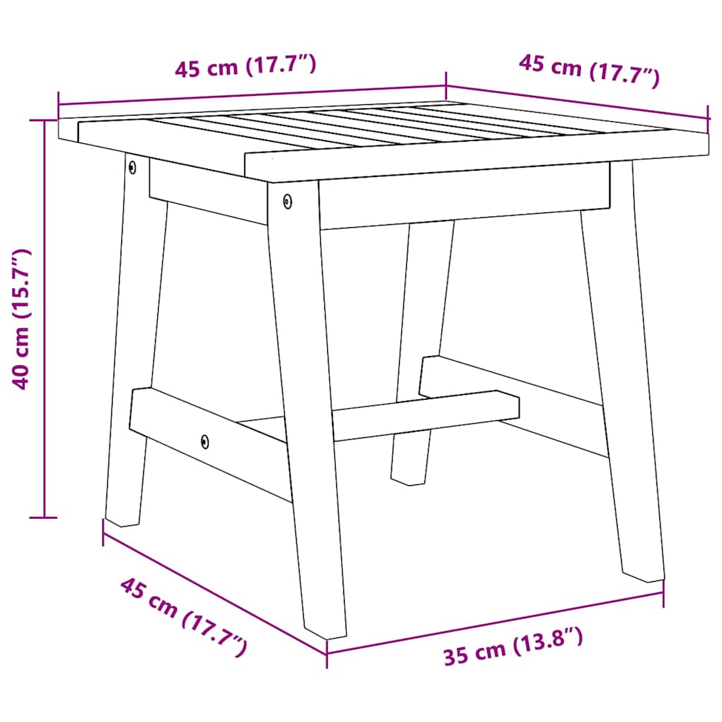 Beistelltisch Öl-Natur Massivholz Akazie