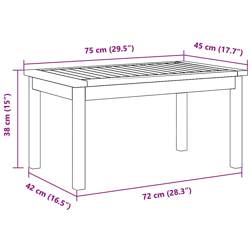 Couchtisch Öl-Natur Massivholz Akazie
