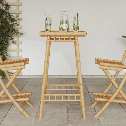 vidaXL Garten-Bartisch Quadratisch 55x55x100 cm Bambus