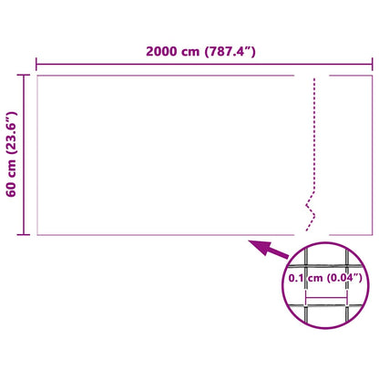 vidaXL Insektenschutzgitter Weiß 60 x 2000 cm Glasfaser