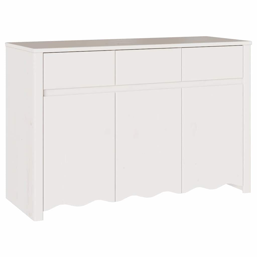 Sideboard Drammen Weiß 114 x 43 x 75,5 cm Massivholz Kiefer