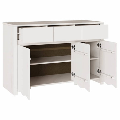 Sideboard Drammen Weiß 114 x 43 x 75,5 cm Massivholz Kiefer