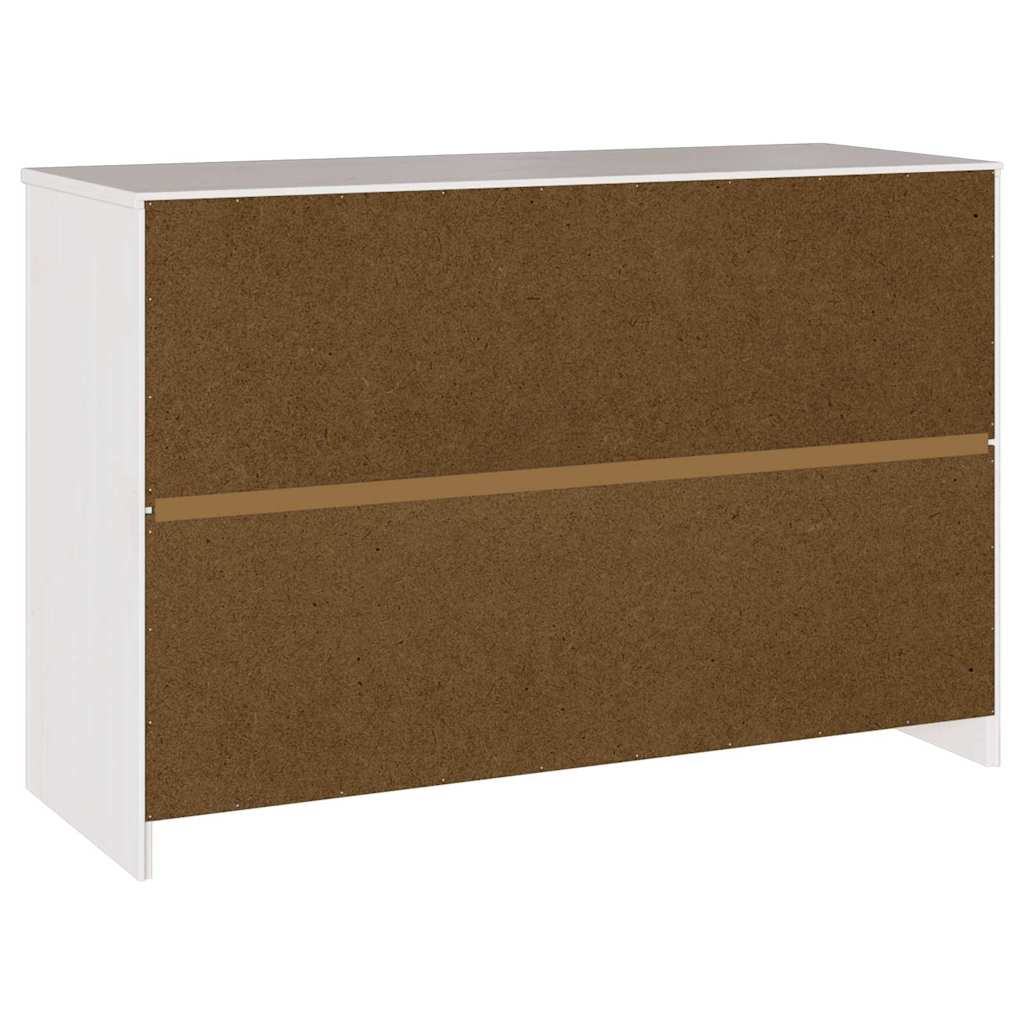 Sideboard Drammen Weiß 114 x 43 x 75,5 cm Massivholz Kiefer